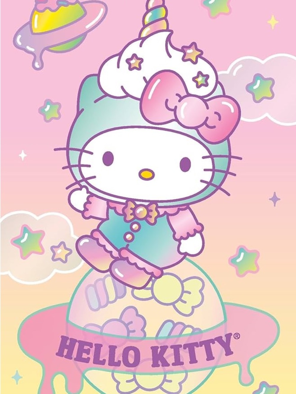 Sanrio Hello Kitty Pastel Unicorn Graphic Print